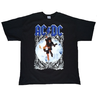 [100% Cotton] ขายดี เสื้อยืดลําลอง แขนสั้น คอกลม พิมพ์ลาย Rare Unworn Official Acdc Acdc Angus Young Rock Star Metal Vip