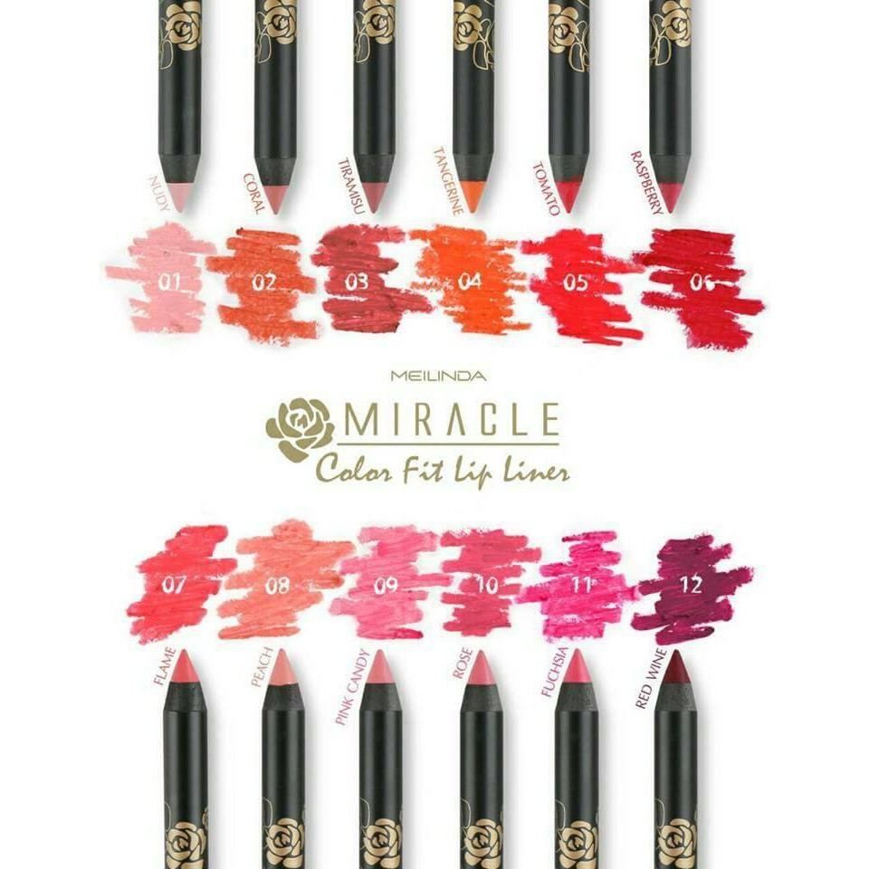 ภาพหน้าปกสินค้า(แท้) MeiLinda Miracle Color Fit Lip Liner 1.5g ลิปขอบปาก