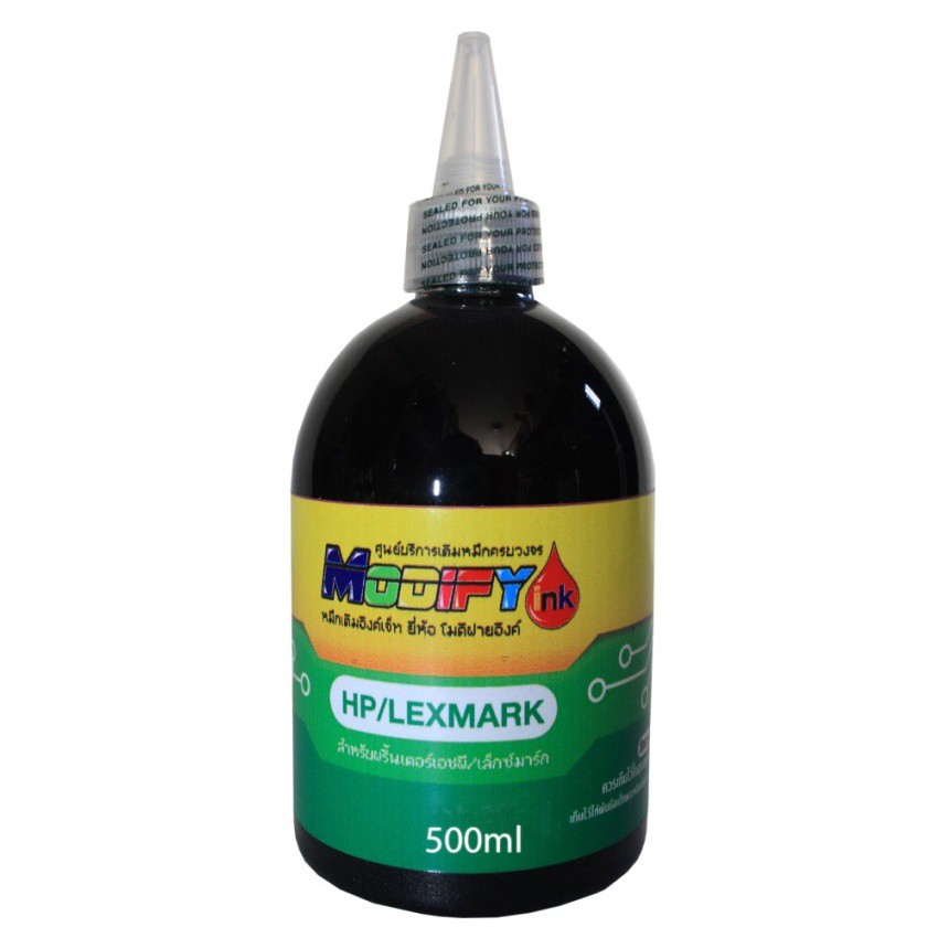 Modify ink หมึกเติมTank สำหรับเครื่อง Hp ทุกรุ่น ขนาด 500ml (Black ...