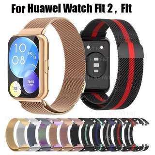 ภาพหน้าปกสินค้าสาย huawei watch fit 2 Strap สายนาฬิกาข้อมือสเตนเลส แม่เหล็ก สําหรับ huawei watch fit 2 สาย Milanese สายนาฬิกา huaweiwatch fit 2 Stainless Steel Huawei fit 2 สายนาฬิกา ซึ่งคุณอาจชอบสินค้านี้