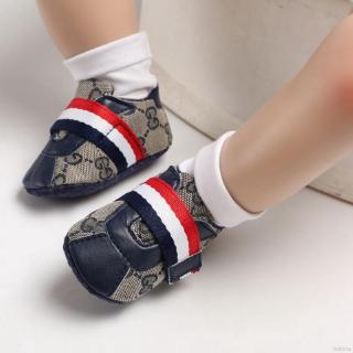BOBORA รองเท้าผ้าใบ ลายทาง กันลื่น สำหรับเด็ก 0 ~ 18 เดือน
