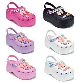 Baoji Clog Bae Platform - Marshmallow Candy รองเท้า แตะ หัวโต เสริมส้น บาโอจิ แท้ BO37-120