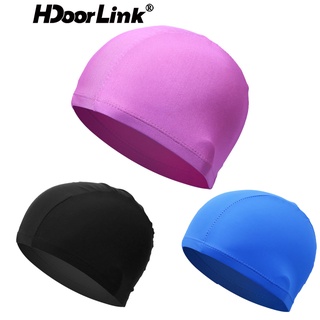 Hdoorlink หมวกว่ายน้ํา ผู้ใหญ่ ผู้ชาย ผู้หญิง ผมยาว กันน้ํา หมวกว่ายน้ํา สําหรับผู้ใหญ่ เด็ก ฟรีไซซ์ หมวกว่ายน้ํา บางเฉียบ หมวกอาบน้ํา