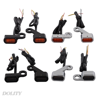 ( Dolity ) ไฟเลี้ยว Led สําหรับ Harley Sportster 883 1200 สีเงินสีส้ม