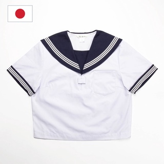 [สินค้าคอสเพลย์คุณภาพสูง] ชุดยูนิฟอร์มกะลาสี แขนสั้น สีขาว น้ําเงิน สไตล์ญี่ปุ่น เหมาะกับฤดูร้อน