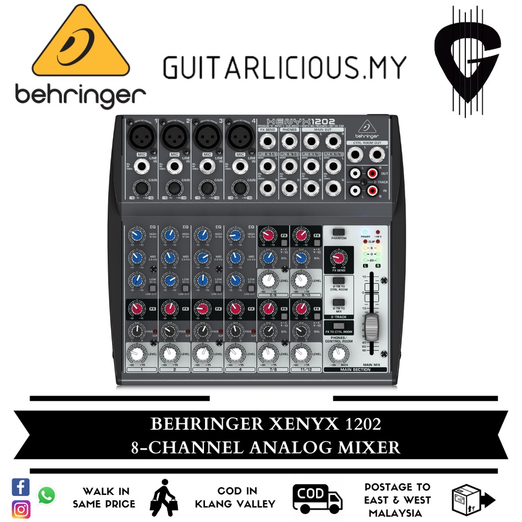 Behringer XENYX 1202 เครื่องผสมอนาล็อก 8 ช่อง (1202 / XENYX1202 / XENYX ...