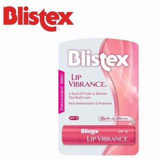 BLISTEX LIP VIBRANCE SPF15  3.69G. ลิปบาล์มบำรุงริมฝีปาก สีแดง มีชิมเมอร์แวววาว ปกป้องริมฝีปากจากแสงแดดด้วย SPF 15