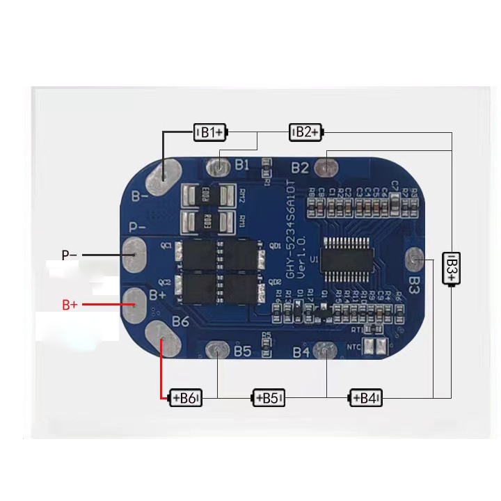 ภาพหน้าปกสินค้าBMS 6S วงจรป้องกันแบตเตอรี่ บอร์ดโมดูลป้องกันแบตเตอรี่ลิเธียม 10A 19.2V-21.6V bms 4s 30a LiFePO4 จากร้าน homemusci บน Shopee