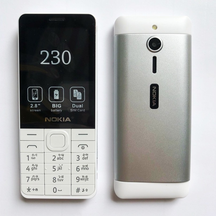 โทรศัพท์มือถือ-โนเกียปุ่มกด-nokia-230-สีขาว-2-ซิม-จอ-2-8นิ้ว-รุ่นใหม่-2020