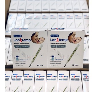 พร้อมส่ง-ปรอทวัดไข้-longmed-longtemp-ยกกล่อง-12-ชิ้น-ใช้สำหรับวัดอุณหภูมิในร่างกาย-ใช้วัดที่ช่องปาก-ใต้รักแร้ทุกวัย