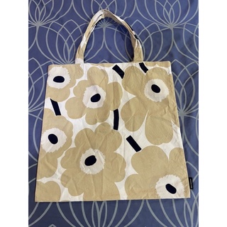 ของแท้ 100% Marimekko Unikko Totebag สีครีมเบจ