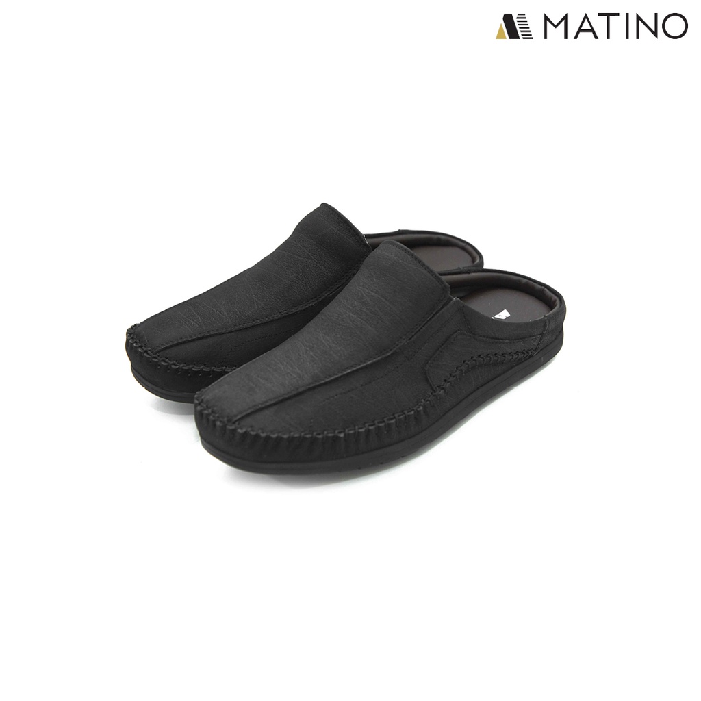 ภาพหน้าปกสินค้าMATINO SHOES รองเท้าชายเปิดส้นหนังแท้ รุ่น MC/S 9800 - BLACK/BROWN/TORO จากร้าน matinoshoes บน Shopee