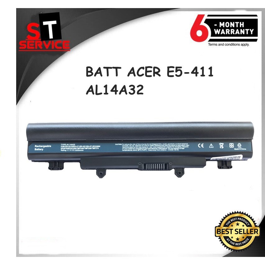 แบตเตอรี่ AL14A32 ACER ASPIRE E14 E15 Acer Aspire E5-411 E5-421G E5-431 ...