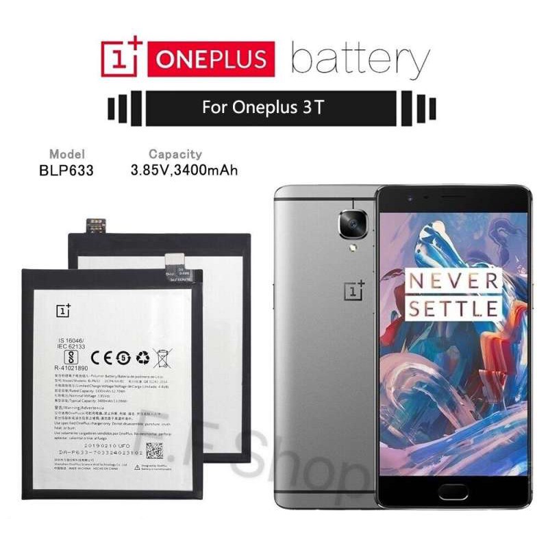 ภาพหน้าปกสินค้าBattery OnePlus BLP633 แบตเตอรี่สำหรับ OnePlus 3T A3010 ความจุ 3400mAh ฟรีชุดไขควง จากร้าน batteryshop59 บน Shopee