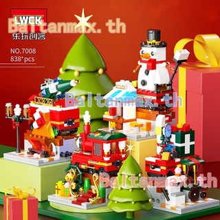 『Baltanmax』 เข้ากันได้กับ /LW7008/Christmas/The train/Street view/ บล็อกตัวต่อ/MINI/toy/boy