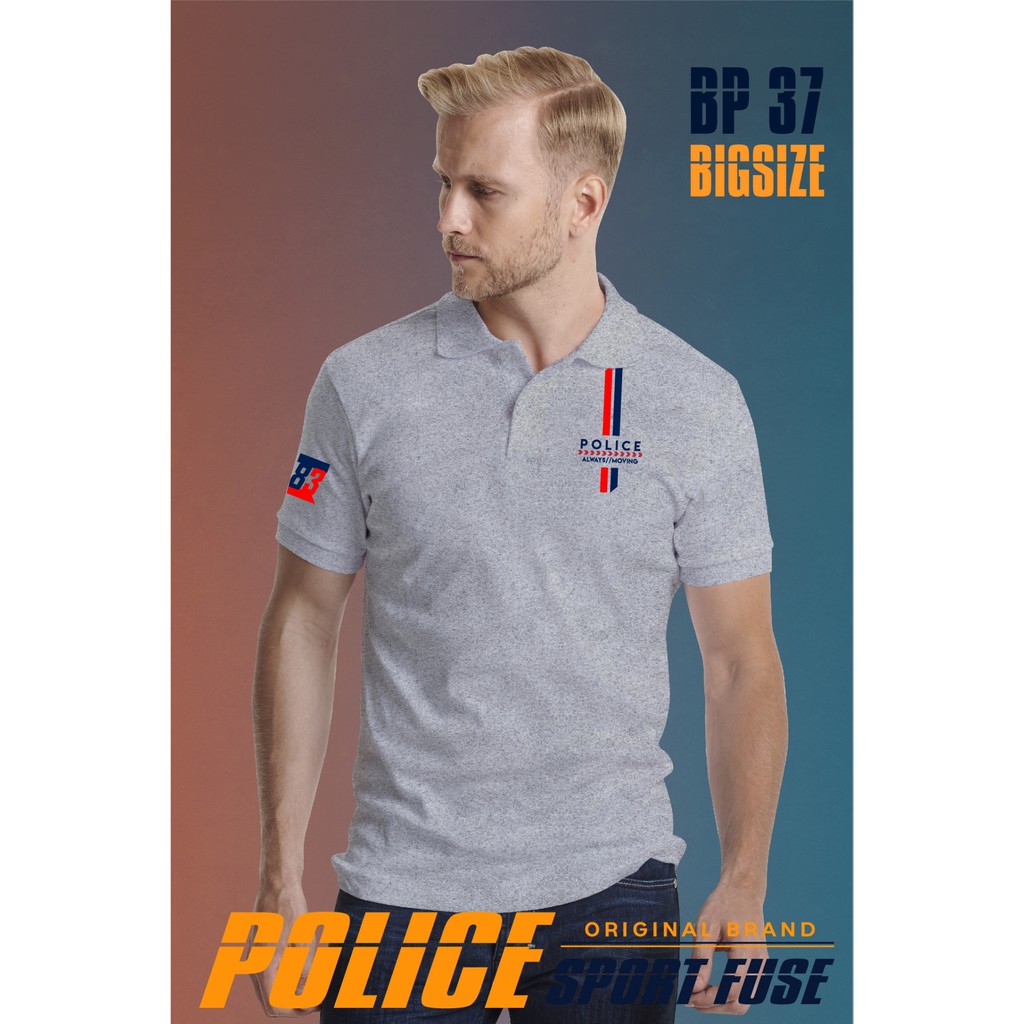 ภาพหน้าปกสินค้าPolice Bodysize เสื้อโปโล ทรง Slim fit พอดีตัว สีขาว,ดำ,เทา ใส่ได้ทั้งผุ้ชาย/ผู้หญิง (BP37) จากร้าน policebrand บน Shopee