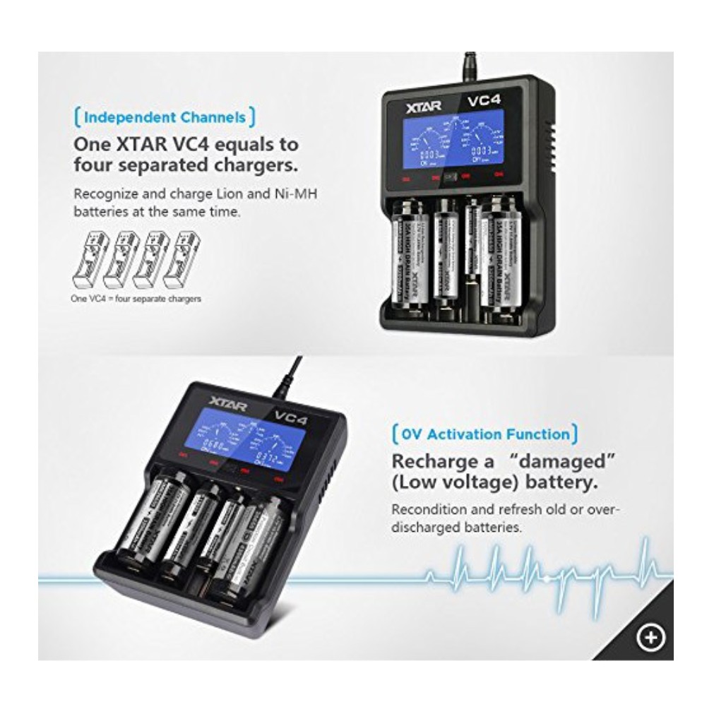 แท่นชารxtar-vc4-usb-nimh-li-ion-battery-lcd-charger