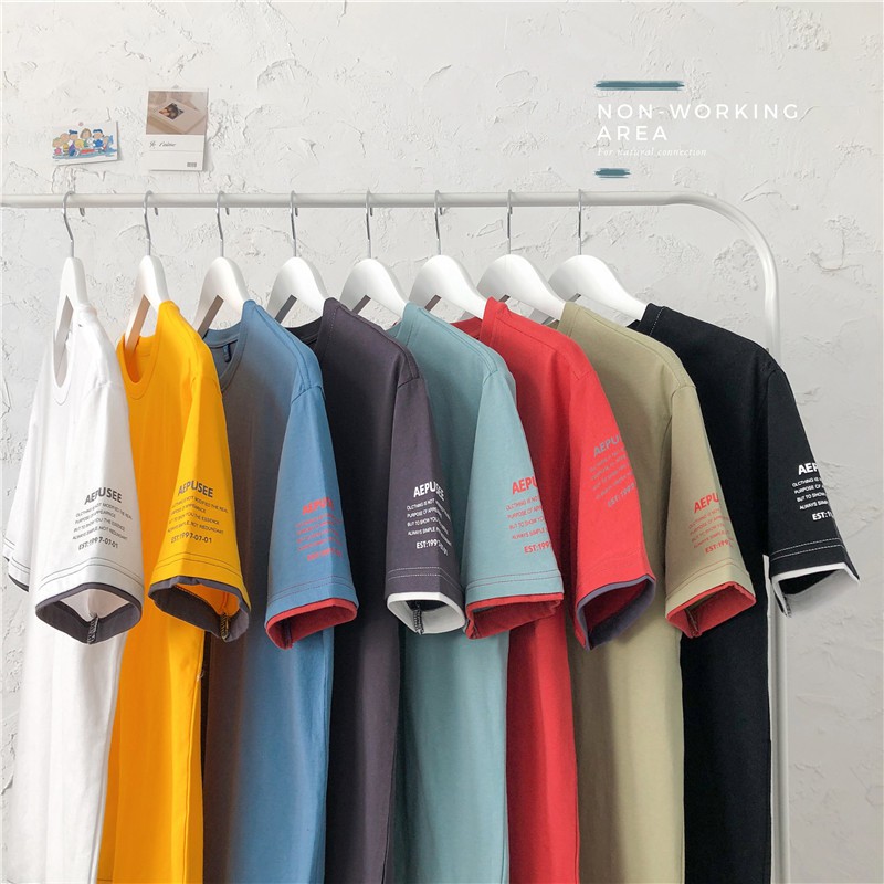 ปลอมสองแขนสั้นtเสื้อยืดชายน้ำฤดูร้อนแขนวัยรุ่นโรงเรียนมัธยมนักเรียนมัธยมแนวโน้มผ้าฝ้ายร่างกายครึ่งแขน