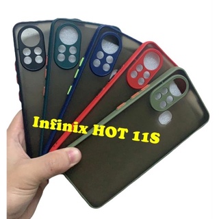 [ ส่งจากไทย ] Case Infinix Hot 11S เคสกันกระแทก เคสกันลอยกล้อง ปุ่มสีผิวด้าน ขอบนิ่มหลังขุ่น infinix Hot11S พร้อมส่ง