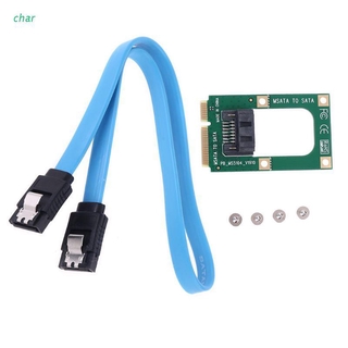 Char Mini Sata To Sata Card อะแดปเตอร์แปลงจาก Msata To 7 Pin Sata สําหรับ 2 . 5 นิ้วและ 3 . 5 นิ้ว Hdd Ssd