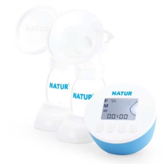 Natur เครื่องปั๊มนมไฟฟ้า รุ่น D-3 (Double Electric) ปรับระดับได้ 12 ระดับ , มีระบบป้องกันนมไหลย้อนกลับ