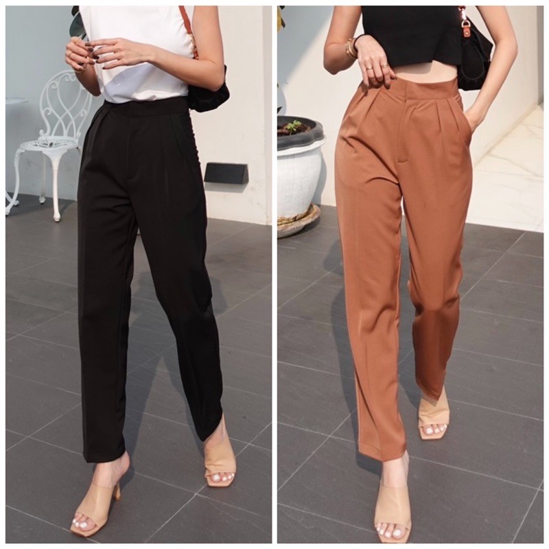 ketchup choco pants (ดำ,น้ำตาล) Shopee Thailand