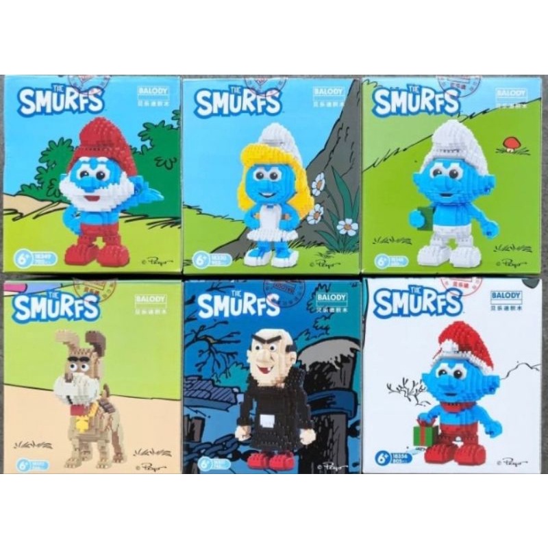 ตัวต่อจีนนาโน-no-18348-18356-นาโน-the-smurfs