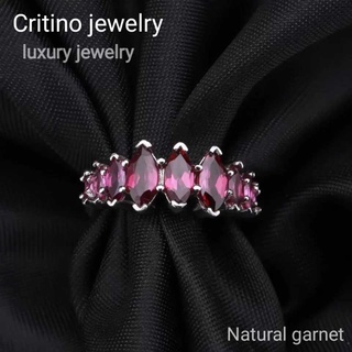 Natural garnet ring แหวนพลอยโกเมนแท้