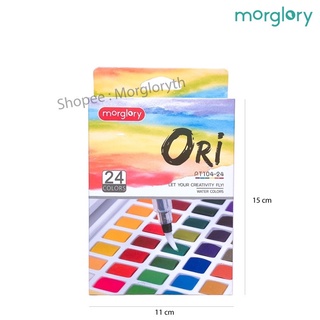 ภาพขนาดย่อของภาพหน้าปกสินค้า(กรอกโค้ด QMHFEF ลด10%) ORI แท้ 100% สีน้ำก้อนคุณภาพ มีพู่กันแท้งค์ในตัว Morglory จากร้าน morgloryth บน Shopee ภาพที่ 2