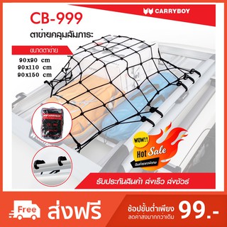 Carryboy ตาข่ายคลุมสัมภาระ ใช้กับแร็คหลังคา Cargo Net #แลคหลังคา #แรคหลังคา #Rack หลังคา #แร็ค #แลค #แครี่บอย