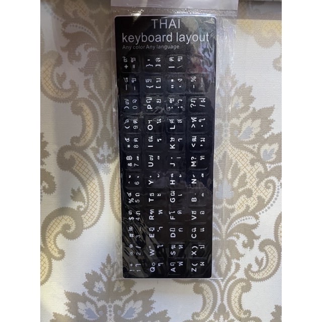 THAI KEYBOARD LAYOUT สติ๊กเกอร์แป้นไทยค่ะ | Shopee Thailand