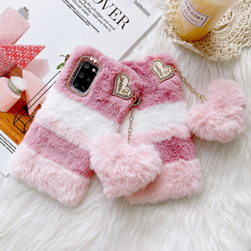 เคสโทรศัพท์มือถือ-ผ้ากํามะหยี่ขนนิ่ม-ลายหัวใจ-สําหรับ-oppo-a17-a17k-a16k-a16e-a16-a16s-a15-a15s-a54-a74-a96-a76-a92-a52-a9-2020-a5-2020-reno-6-4-5