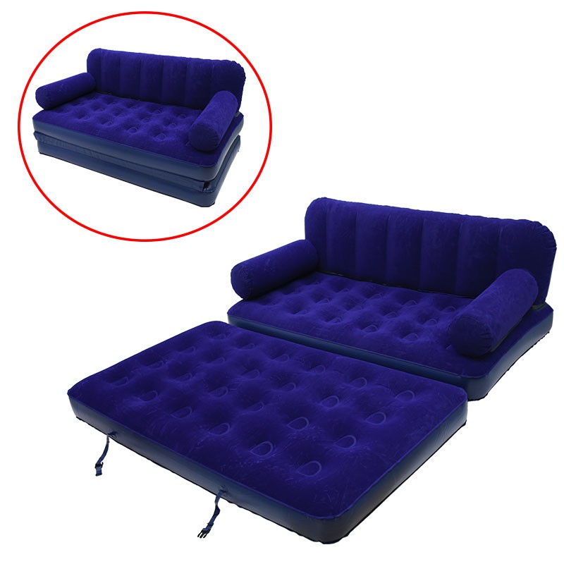 รูปภาพสินค้าแรกของGALAXY โซฟาเป่าลม 2-Person Coil-Beam Flocked Air Bed + Sofa รุ่น 11502/ รุ่น 24002