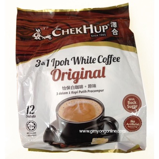 Chek hup White Coffee 3in1 Original 12 x 40g. เช็กฮับไวท์คอฟฟี่ 3in1 ออริจินัล 12 x 40g.