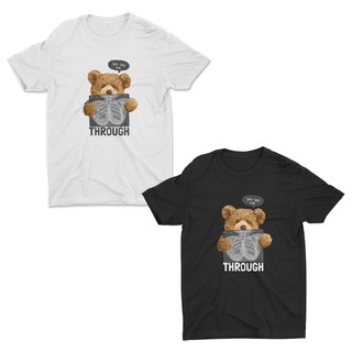 AIDEER Bear Collection เสื้อสกรีนลายหมี เสื้อลายตุ๊กตาหมี มีทั้งสีขาวและสีดำ THROUGH