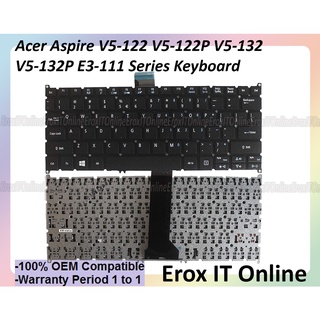 Acer Aspire V5-122 V5-122P V5-132 V5-132P V13 V3-371 V3-111 E11 E3-112 E3-111 E3-112M 90.4LK07.S0u คีย์บอร์ดแล็ปท็อป