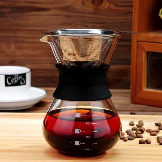 กาชงกาแฟ เหยือกดริปกาแฟ coffee dripper ที่ดริปกาแฟ  พร้อมกรวยกรองสเตนลส