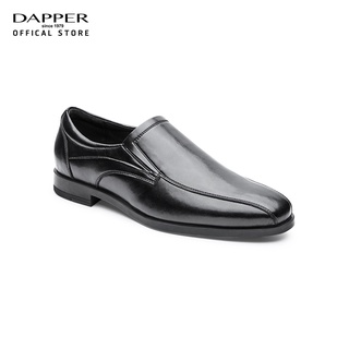 สินค้า DAPPER รองเท้าทำงาน GEL-Tech Microfiber Plain-Toe Loafers สีดำ (HBKB1/700LB2)