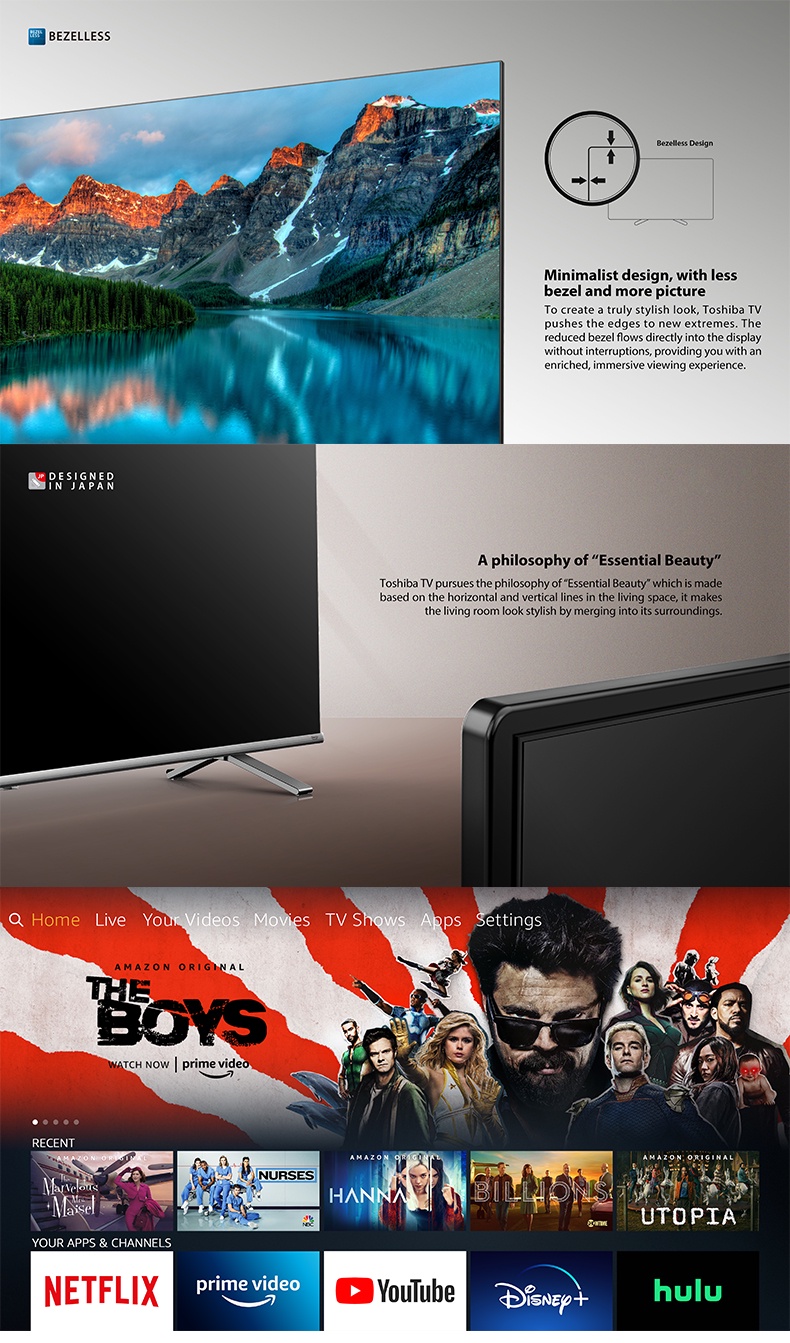 TOSHIBA 32V35MP ขนาด 32 นิ้ว ทีวี TV HD Wi-Fi Android TV Google assistant Voice Control Smart LED TV