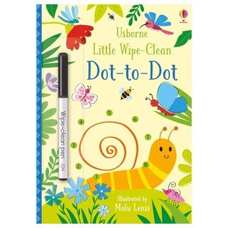 Usborne books Little wipe-clean dot-to-dot  3Y+  หนังสือ พร้อมปากกา ลบได้ เสริมพัฒนาการ