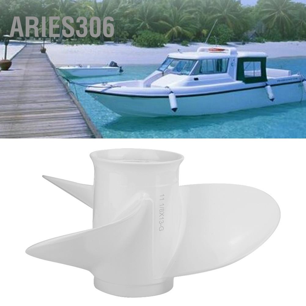 aries306-มอเตอร์ใบพัดอลูมิเนียม-3-ใบพัด-1-8-x13-g-สําหรับเรือ-yamaha-30-60hp