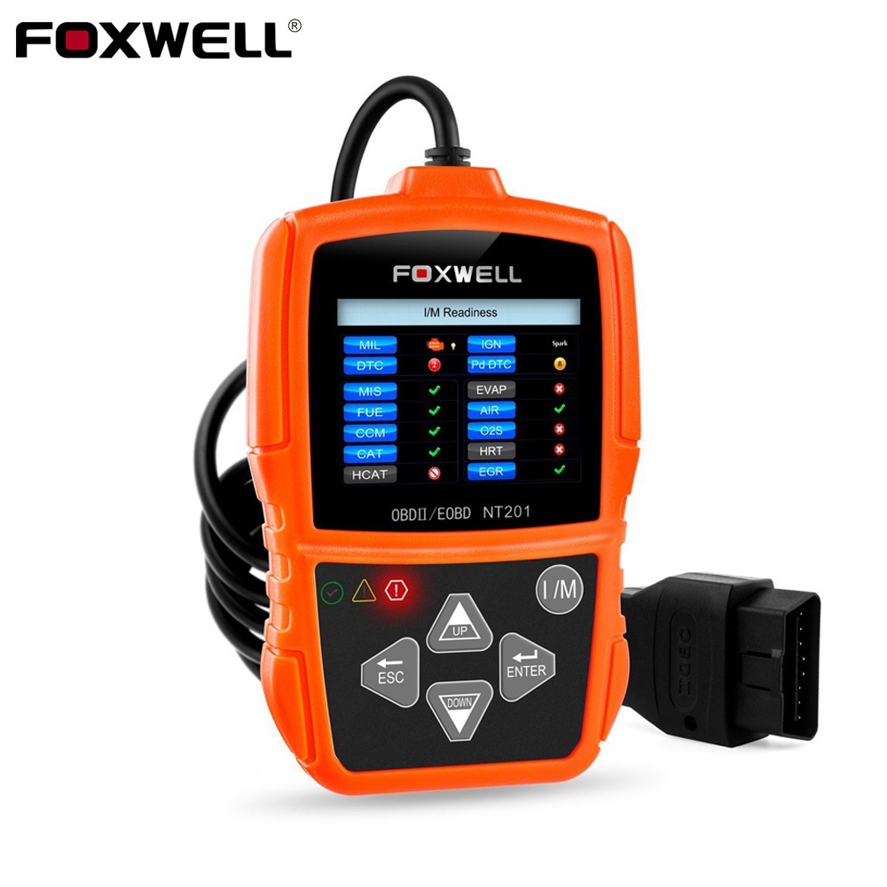 foxwell-nt201-obd2-เครื่องสแกนเนอร์อ่านโค้ด-ตรวจสอบเครื่องยนต์รถยนต์-แบบมืออาชีพ