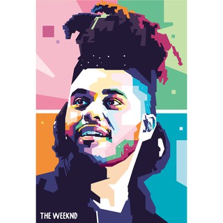 โปสเตอร์ The Weeknd เดอะวีกเอนด์ Poster แร็ปเปอร์ Rapper Hiphop ฮิปฮอป โปสเตอร์ รูปภาพ Hip hop Music ตกแต่งบ้าน ของขวัญ