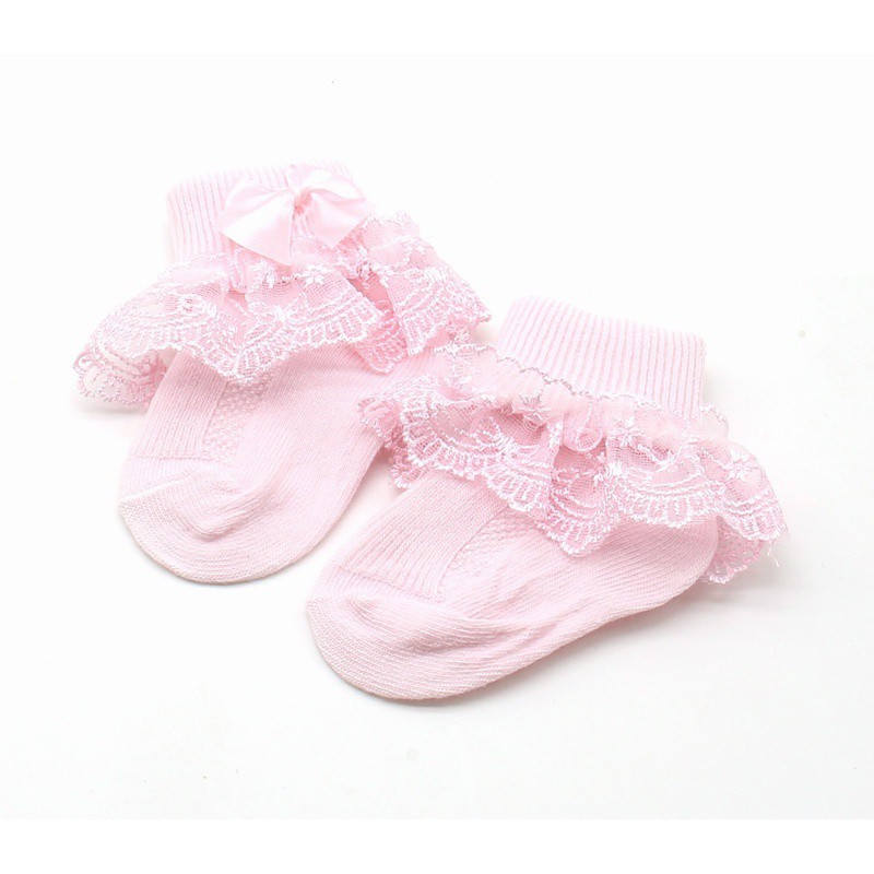 dudubaba-ถุงเท้าแต่งผ้าลูกไม้-ลายดอกไม้-สำหรับเด็กทารก