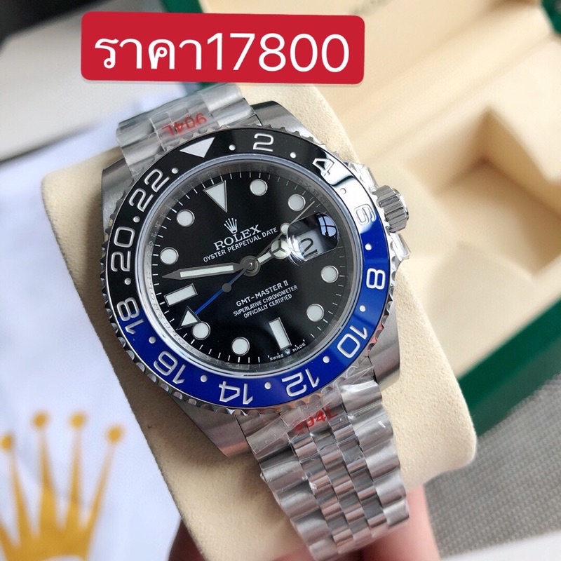 พรี-rolex-gmt-126719blro-ผู้ชาย-ผู้หญิง-นาฬิกาแฟชั่น-นาฬิกาแบรนด์เนม-เงิน40mm