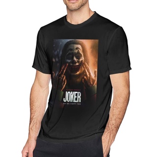 เสื้อยืดโอเวอร์ไซส์ขายดี เสื้อยืดคอกลม ผ้าฝ้าย 100% พิมพ์ลาย The Last Joker Put On A Happy Face 2 ของขวัญคริสต์มาส LJcei
