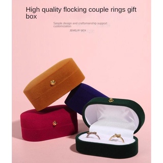 กล่องเครื่องประดับ   ขายดี กล่องผ้าสักหลาด ขนาดเล็ก สําหรับใส่เครื่องประดับ แหวนแต่งงาน พร้อมส่ง