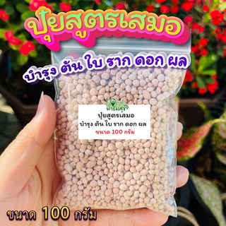 ปุ๋ยบำรุงต้นไม้ 100 กรัม 🍃ปุ๋ยเคมี สูตรเสมอ บำรุงทุกส่วน เร่งดอก เร่งใบ เร่งการเติบโต ลำต้นเข็งแรง