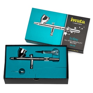 IWATA Eclipse HP-CS Gravity Feed Dual Action Airbrush 0.35mm(พ่นกว้างกว่า0.5mm) ประกัน 5 ปี/เครื่องศูนย์ไทย