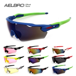 『READY STOCK』AIELBRO แว่นตากันแดด UV400 สําหรับผู้ชายผู้หญิงเหมาะกับการขี่รถมอเตอร์ไซค์เล่นกีฬา